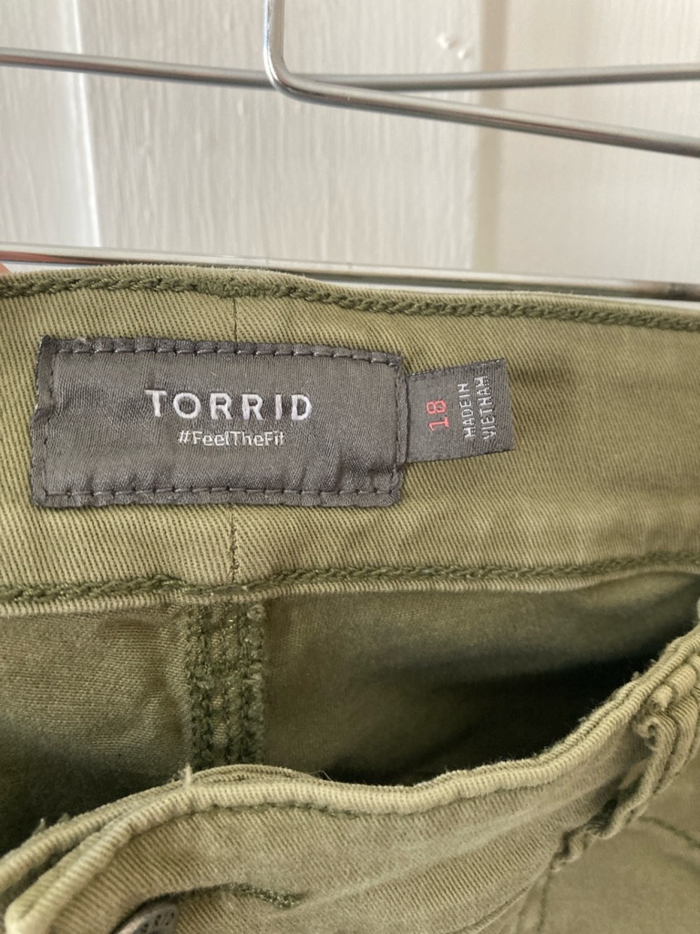 torrid Olive-Green Straight Leg Utility Pants - Picture 2 of 7